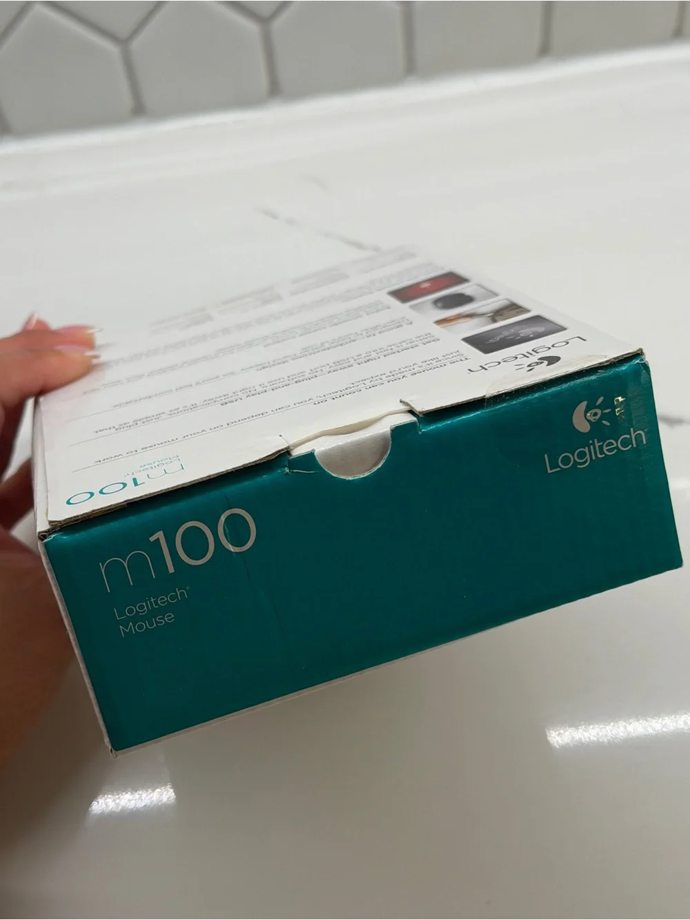 Logitech Wired Mouse in Dark Gray M100